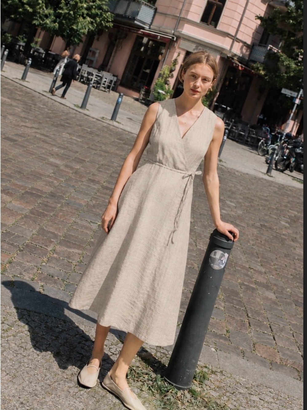 notPERFECTLINEN Althea Wrap Dress